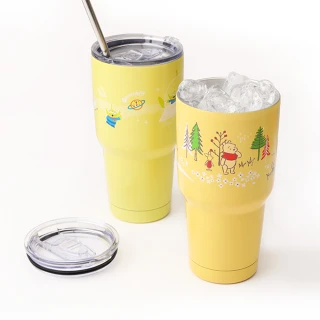【Disney 迪士尼】不鏽鋼冰霸杯900ml(保溫杯 酷涼杯 304不鏽鋼 雙層真空飲料杯)(保溫瓶)
