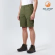 【Hilltop 山頂鳥】Mt.Mitake Cargo 男款超潑水抗UV口袋機能短褲 PS09XM79 綠