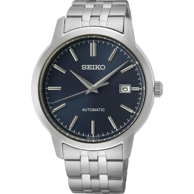 SEIKO 精工 CS系列簡約機械不鏽鋼男錶-藍銀色(SRPH87K1/4R35-05J0B)