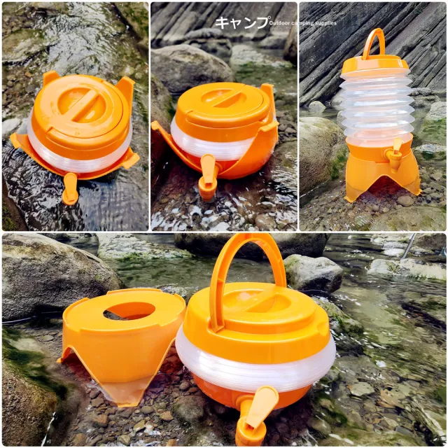 【May Shop】可折疊含底座露營飲水器 戶外居家飲水器 啤酒桶