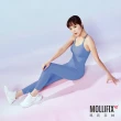 【Mollifix 瑪莉菲絲】銀纖維抗菌系列_中高腰側修飾訓練褲、瑜珈服、Legging(霧紫藍)