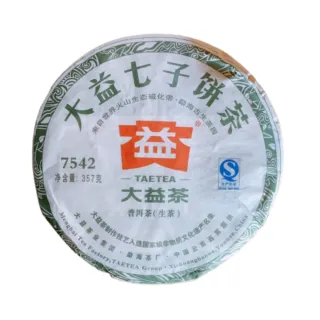 【茶韻】普洱茶2012年大益7542-201生茶茶餅(附茶樣10克.茶刀.收藏盒各1)