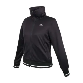 【KAPPA】女運動外套-立領外套 慢跑 吸濕排汗 3M 上衣 黑白(331J1XW-Q98)