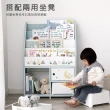 【isona】萌想樂園兒童書架 含多功能椅 收納籃 單門款(兒童收納架 童書收納 玩具收納)