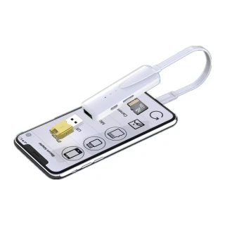 【SPT聖保德】Micro USB/USB-A 2孔 iSecure Adapter-蘋果檔案管家(iOS 多功能加密備份隨身讀卡器 MFi認證)