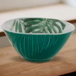 【Premier】瓷製沙拉碗 熱帶葉12cm(飯碗 湯碗)