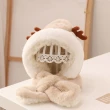 【Kori Deer 可莉鹿】保暖絨毛麋鹿嬰兒童連帽圍巾(一體圍脖帽秋冬寶寶帽童帽聖誕)
