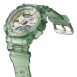 【CASIO 卡西歐】G-SHOCK 金屬光澤半透明時尚雙顯錶-綠(GMA-S110GS-3A)