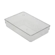 【VERSA】粒紋寬版冰箱收納盒 長方23cm(冰箱收納盒 蔬果收納盒 分層分格)