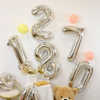 【阿米氣球派對】玫瑰金32吋大數字氣球1個-數字任選(鋁箔氣球 數字氣球)