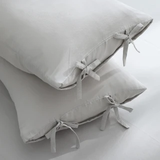 【HOYACASA】雙層好眠紗綁帶枕套(多款任選)