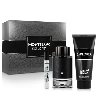 【MONTBLANC 萬寶龍】探尋旅者男性淡香精禮盒-淡香精100ml+隨行香氛7.5ml+沐浴膠100ml(專櫃公司貨)