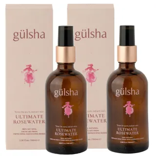 【gulsha 古爾莎】古爾莎大馬士革極致玫瑰純露100ml噴霧 雙入組(保濕化妝水 土耳其玫瑰水 定妝噴霧)