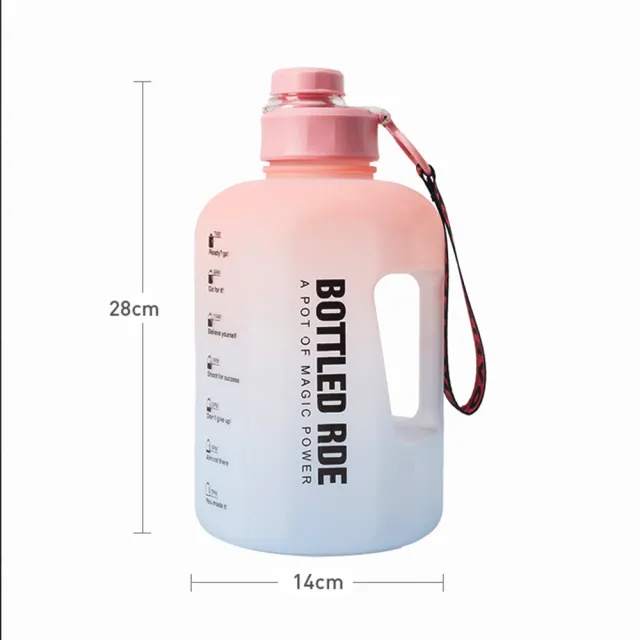 【豪麥源】噸噸桶(戶外運動水壺 大容量手提水瓶 健身水壺 2.2L漸層水壺 巨無霸海量水桶)
