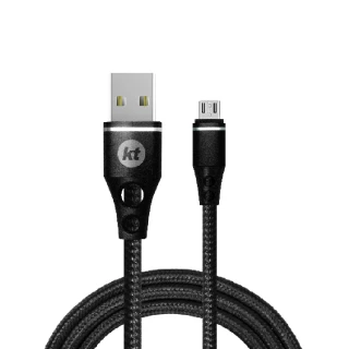 【KTNET】G121 USB-安卓充電傳輸線2A 1.2M 黑(支援大電流輸出/穩定資料傳輸/耐拉扯設計)