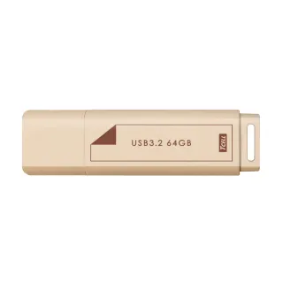 【TCELL 冠元】USB3.2 Gen1 64GB 文具風隨身碟(奶茶色)