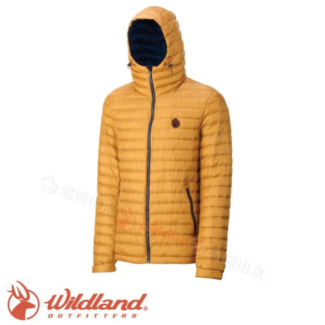 Wildland 荒野 男款 700FP連帽輕時尚 羽絨衣 《駱黃》0A32112/羽絨衣(悠遊山水)