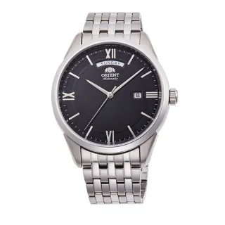 【ORIENT 東方錶】ORIENT 東方錶 WILD CALENDAR系列 現代簡約機械錶 鋼帶款 黑色 - 40.8 mm(RA-AX0003B)