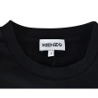 【KENZO】KENZO 草寫刺繡字母LOGO創辦人形狀純棉寬鬆短袖T恤(男款/黑x螢光綠)