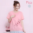 【PINK NEW GIRL】甜美小花繡圖短袖棉上衣 I3320CD(2色)