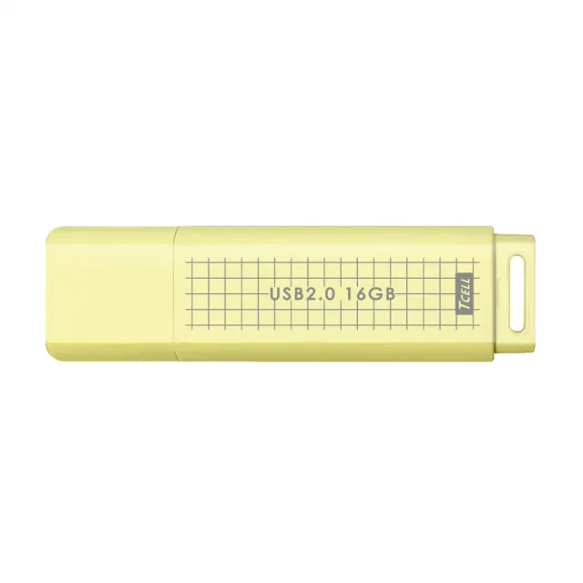 【TCELL 冠元】USB2.0 16GB 文具風隨身碟(奶油色)