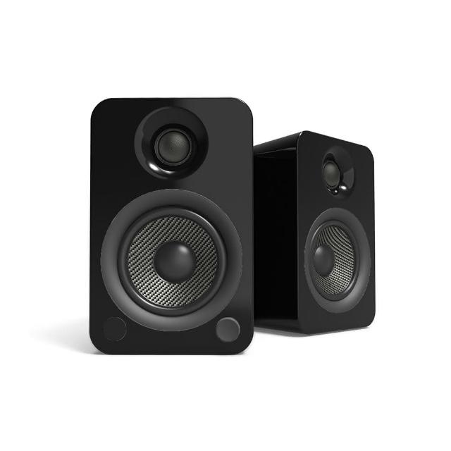 【Kanto】YU4 藍牙立體聲書架喇叭(亮面黑)