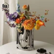 【好物良品】輕奢隨性不規則皺褶陶瓷花瓶(花藝花器 插花裝飾品 桌面餐桌擺飾)