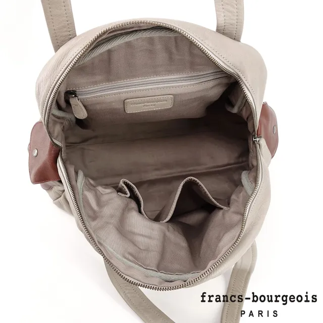 【LouiseC.】雙11 Tree House 法國francs-bourgeois 水洗牛皮 雙插袋肩背真皮保齡球包 2色 配色設計 L-1659