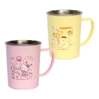 【SANRIO 三麗鷗】304不鏽鋼單耳杯/隔熱兒童杯230ml-KS-8381(KITTY/布丁狗)