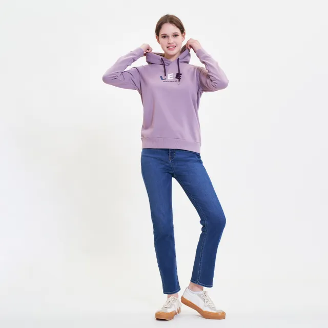 【Lee】女裝 長袖帽T / 多彩LOGO 共2色 標準版型(LL220446726 / LL220446745)