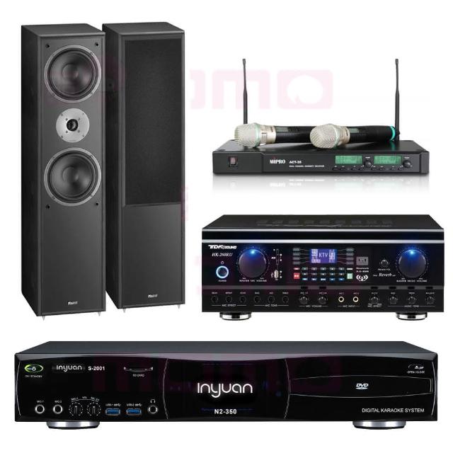 【音圓】S-2001 N2-350+TDF HK-260RU+ACT-35B+Monitor Supreme 802(點歌機4TB+擴大機+無線麥克風+喇叭)