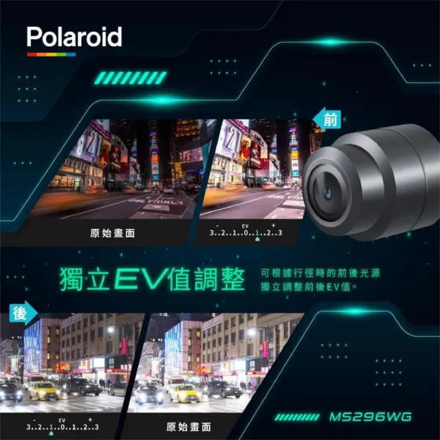 【Polaroid 寶麗萊】MS296WG 神鷹 雙鏡頭SONY IMX335 雙鏡頭2K 1440P 機車行車紀錄器(附贈64G記憶卡)