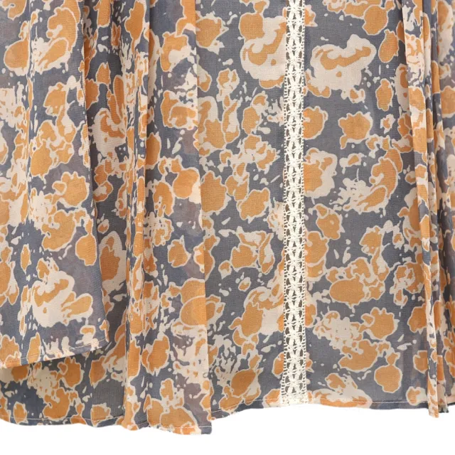 【ICHE 衣哲】Cop.Copine 法國原裝進口印花雪紡一字領細肩帶造型上衣