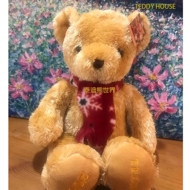 TEDDY HOUSE泰迪熊 泰迪熊玩具玩偶公仔絨毛娃娃富森王子圍巾泰迪熊大棕(正版泰迪熊可許願好運泰迪熊)