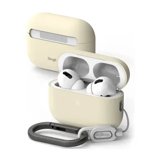 【Ringke】Apple AirPods Pro 2 Silicone 矽膠防摔保護殼(Rearth 附扣環／登山扣)