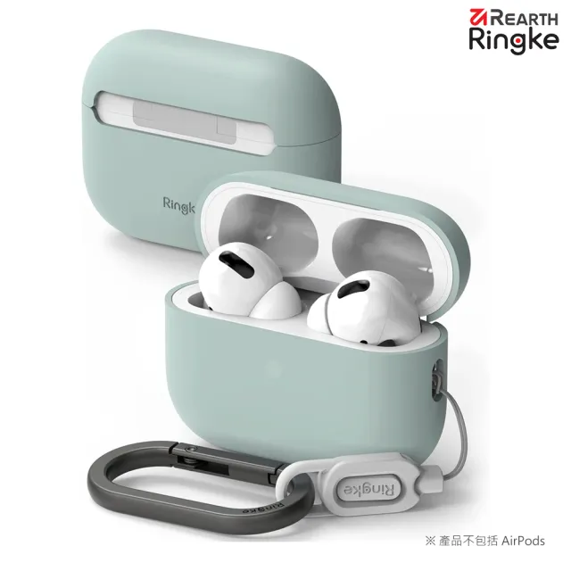 【Ringke】Apple AirPods Pro 2 Silicone 矽膠防摔保護殼(Rearth 附扣環／登山扣)