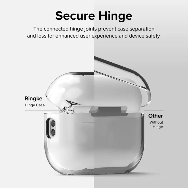 【Ringke】Apple AirPods Pro 2 Hinge 透明防摔保護殼(Rearth 附登山扣)