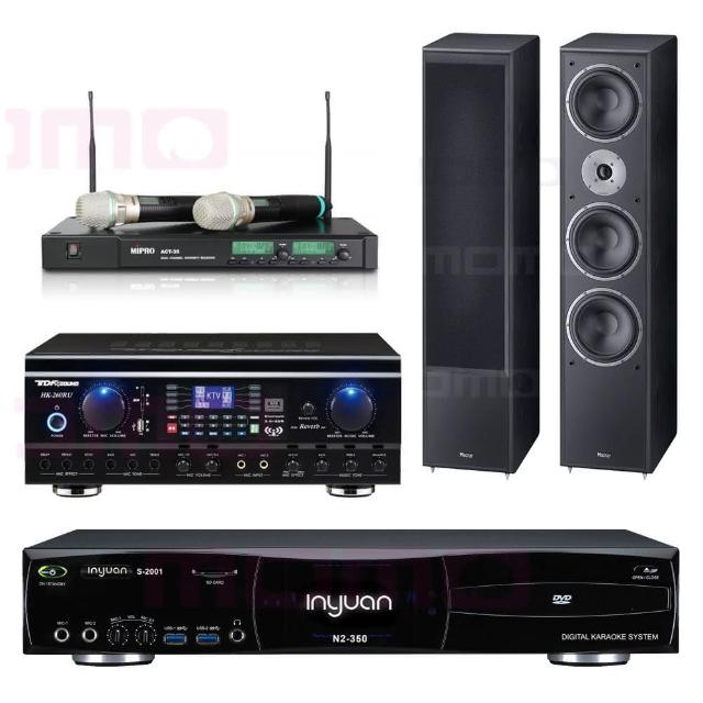【音圓】S-2001 N2-350+TDF HK-260RU+ACT-35B+Monitor Supreme 2002(點歌機4TB+擴大機+無線麥克風+喇叭)