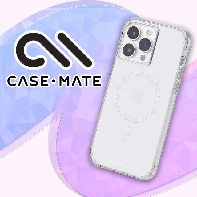 【CASE-MATE】iPhone 14 6.1 吋 Twinkle Diamond Clear 閃耀星環環保抗菌防摔保護殼MagSafe版 - 透明