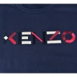 【KENZO】KENZO彩色刺繡LOGO字母設計純棉長袖大學T恤(女裝/深藍)