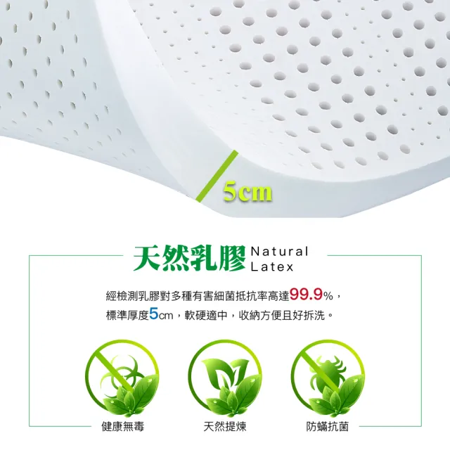 【ISHUR 伊舒爾】厚度5公分 兒童乳膠床墊 60x120cm(嬰兒床墊/嬰兒床尺寸/乳膠墊/附專用收納袋)