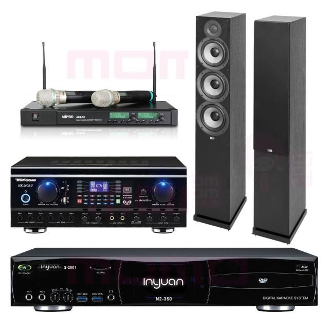 【音圓】S-2001 N2-350+TDF HK-260RU+ACT-35B+Elac Debut 2.0 DF62(點歌機4TB+擴大機+無線麥克風+喇叭)
