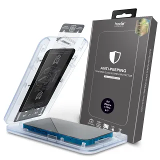 【hoda】iPhone 14 Pro/14 Pro Max 防窺滿版玻璃保護貼(附無塵太空艙貼膜神器)