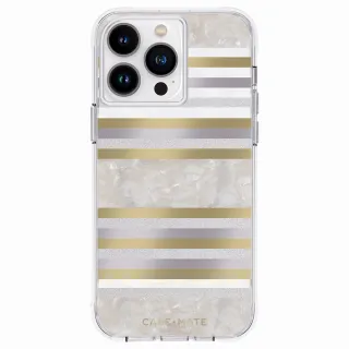 【CASE-MATE】iPhone 14 Pro 6.1吋 Karat Pearl Stripes 璀璨條紋環保抗菌防摔保護殼MagSafe版