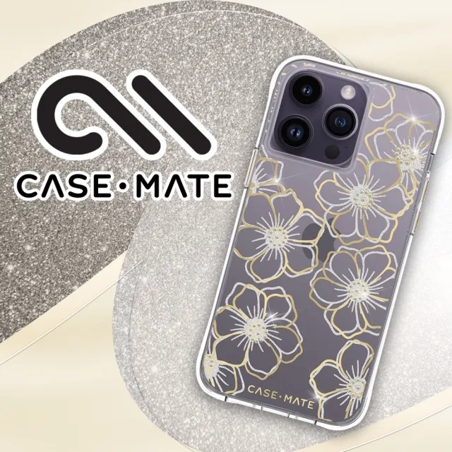 【CASE-MATE】iPhone 14 Pro Max 6.7吋 Floral Gems 鑽彩花漾環保抗菌防摔保護殼