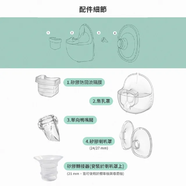 【MOOIMOM 沐伊孕哺】尊爵版電動擠乳器專用配件 矽膠隔膜