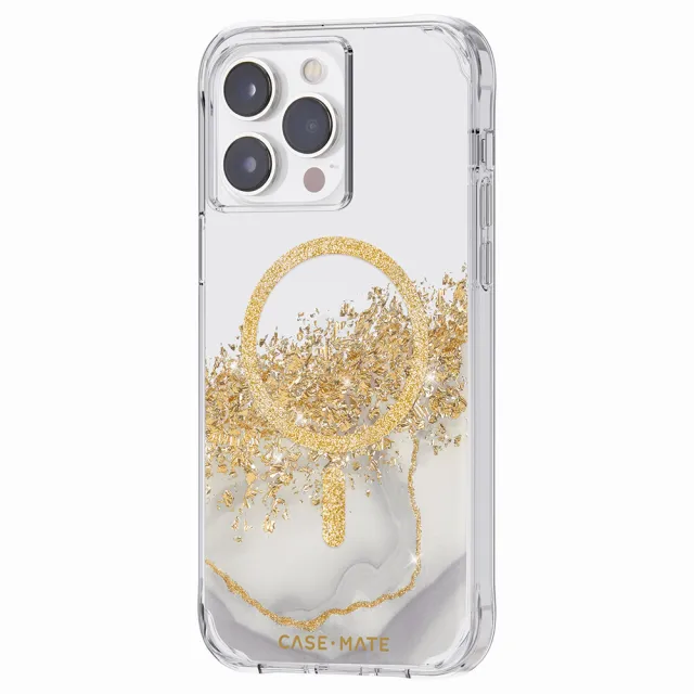 【CASE-MATE】iPhone 14 Pro Max6.7吋Karat Marble 鎏金石紋環保抗菌防摔保護殼MagSafe版