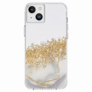 【CASE-MATE】iPhone 14 Plus 6.7吋 Karat Marble 鎏金石紋環保抗菌防摔保護殼