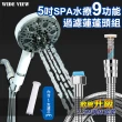 【WIDE VIEW】5吋SPA水療9功能過濾蓮蓬頭組(DCH8001-NP)