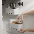 廚房側邊式滑軌收納盒 多功能伸縮調味料架(3入)